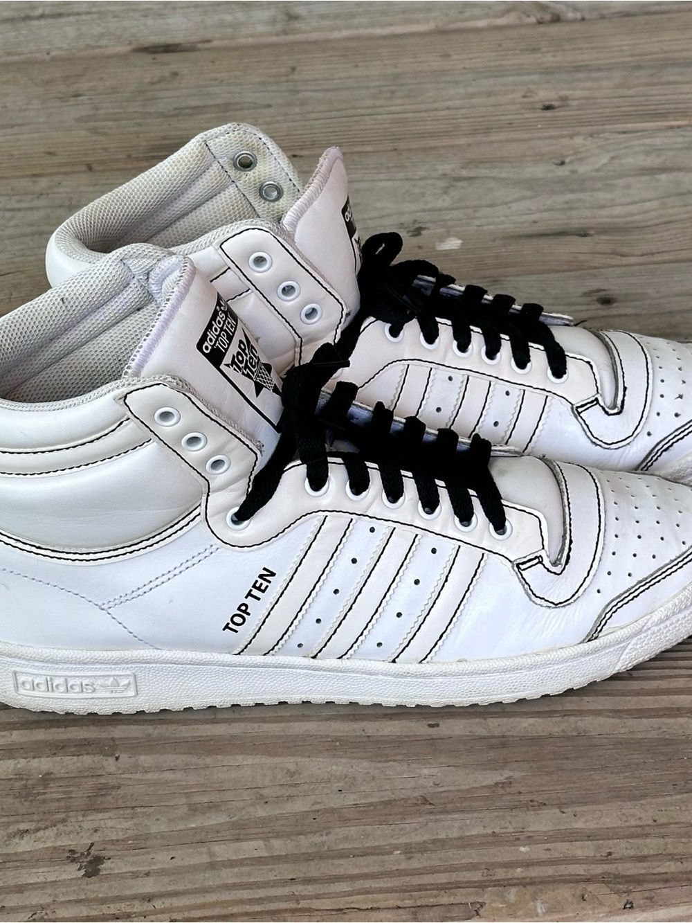 Adidas Top Ten Hi White Snakeskin sneakers